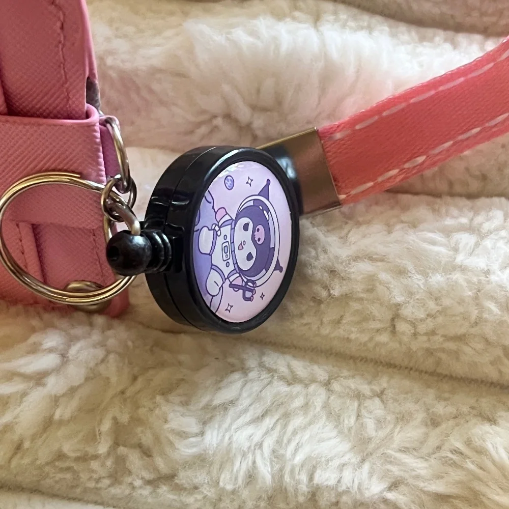 Kuromi ID Fashion Badge Lanyard & Wallet Great for Nurses. School, Work, Travel